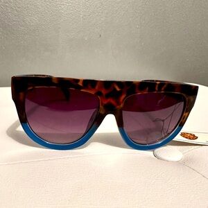 Fashion Sunglasses Wayfarer Tortoiseshell and Blue Combo
